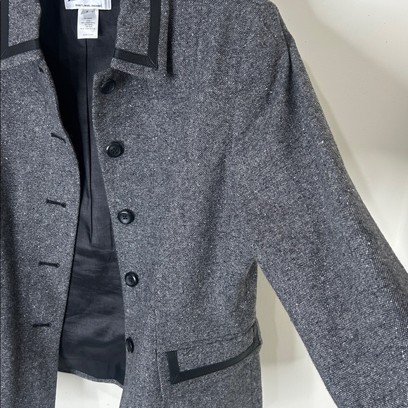 PENDLETON Gray Wool Silk Blend Blazer Office Academia Size 6 - Picture 14 of 15